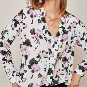 Equipment Liana Floral Print Silk Blouse